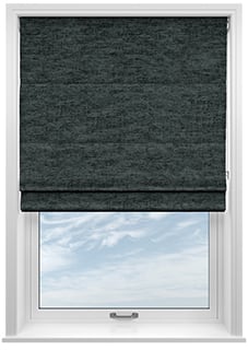 Maurice, Charcoal - Twist&Fit Roman Blind